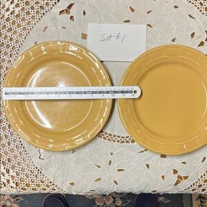 Set of Yellow Dinner Plates